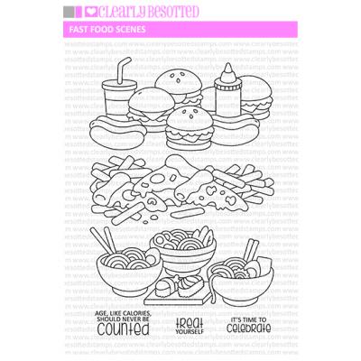 Clearly Besotted Clear Stamps - Fast Food Scenes
